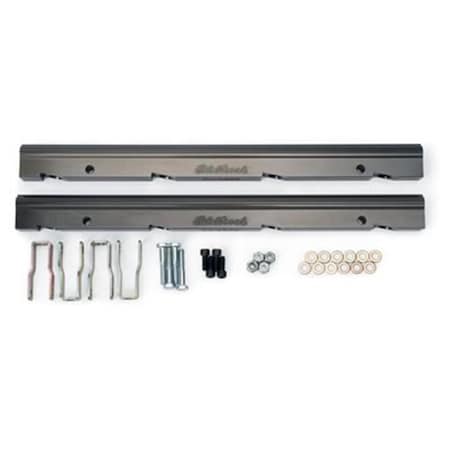 Edelbrock Fuel Rail Kit - Aluminum- Clear Anodized E11-3638